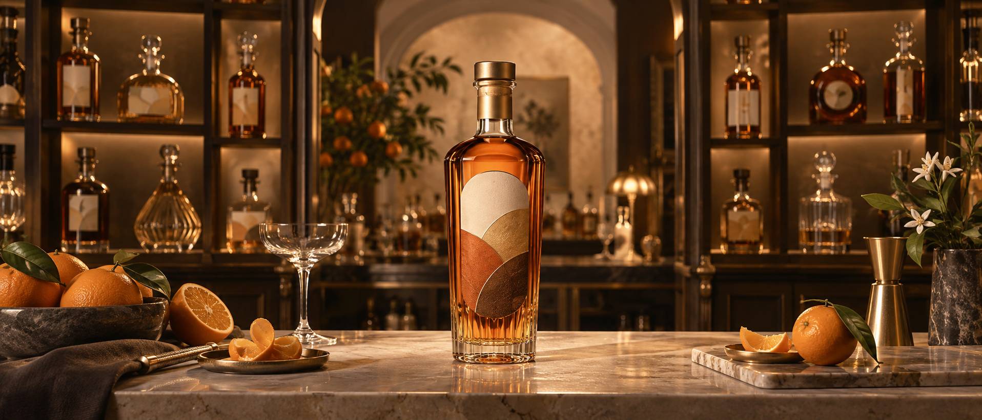 Illustration éditoriale du sujet : Ferrand Dry Curaçao : L’Art Authentique du Grand Cru des Spiritueux