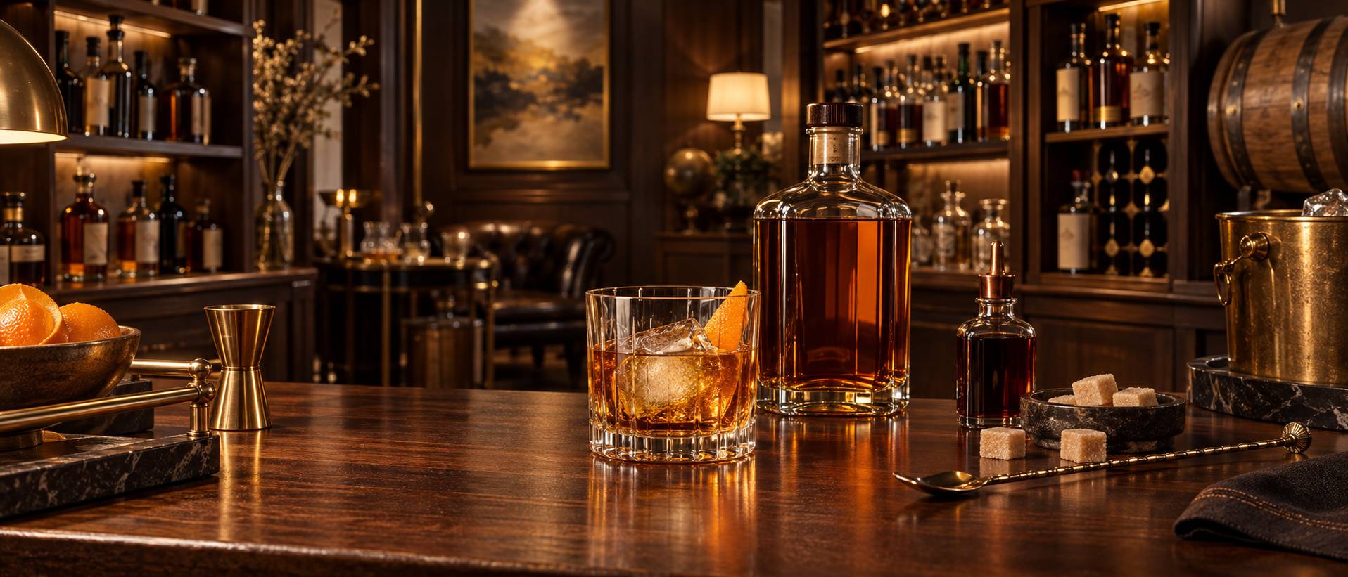 Illustration éditoriale du sujet : L'Art Intemporel du Old Fashioned : Un Cocktail Classique Revisité