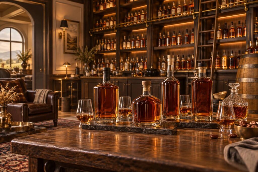 Illustration éditoriale du sujet : Les Meilleurs Bourbons à Moins de 50 $